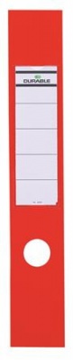 Gerinccímke, iratrendezőhöz, öntapadó, 60x390 mm, DURABLE "ORDOFIX®", piros
