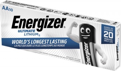 Elem, AA ceruza, 10 db, lítium, ENERGIZER "Ultimate Lithium"