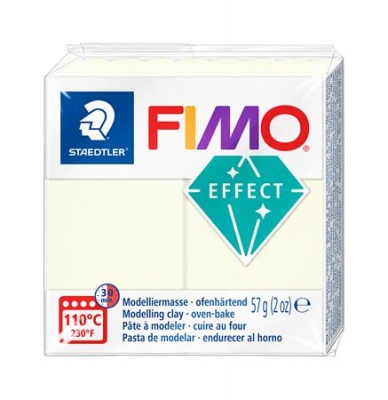 Gyurma, 57 g, égethető, FIMO "Effect", sötétben világító