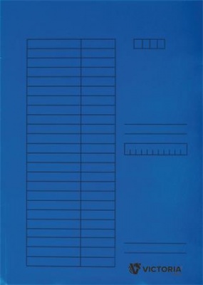 Pólyás dosszié, karton, A4, VICTORIA OFFICE, kék