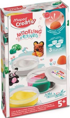 Modellező gyurmakészlet, levegőre száradó, MAPED CREATIV "Modeling Friends"