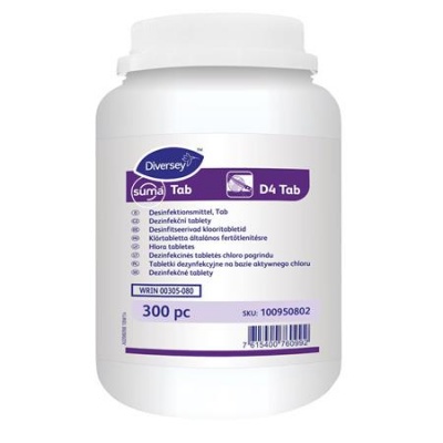 Klórtabletta, 300 db, DIVERSEY "Suma D4"