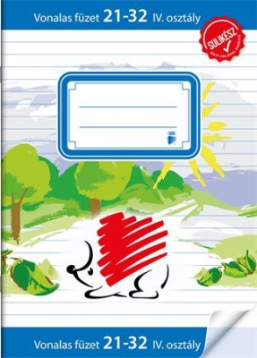 Füzet, tűzött, A5, vonalas, 32 lap, 4-8. osztály, ICO "Süni Sulikész", "21-32"